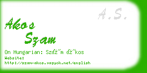 akos szam business card